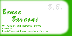 bence barcsai business card